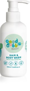 Good Bubble Baby Hair & Body Wash tisztító emulzió és sampon az érzékeny bőrre gyermekeknek születéstől kezdődően Cucumber & Aloe vera 250 ml