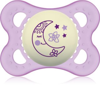 MAM Night 0+ months fopspeen voor ’s nachts Purple Moon 1 st