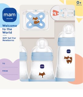 MAM Welcome to the World 0m+ Geschenkset für Babys Purple Blue 1 St.