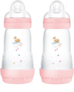 MAM Perfect Star Anti-colic Bottle buteliukas nuo pilvo dieglių 2m+ Pink 2x260 ml