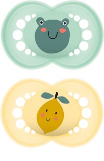 MAM Original 6+ months биберон Mint/ Yellow 2 бр.