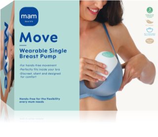 MAM Move elektrická hands-free odsávačka mateřského mléka do podprsenky 1 ks
