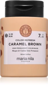 Maria Nila Colour Refresh blaga hranjiva maska bez trajnih pigmenata nijansa Caramel Brown 7.35 100 ml