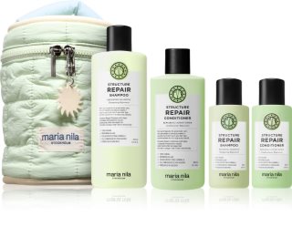 Maria Nila Structure Repair Beauty Bag dárková sada pro suché a poškozené vlasy 4 ks