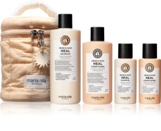 Maria Nila Head & Hair Heal Beauty Bag Geschenkset gegen Schuppen und Haarausfall 4 St.