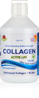 Swedish Nutra Collagen Active Life colagen lichid pentru mușchi, articulații și tendoane aroma Wild Berries 500 ml