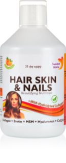 Swedish Nutra Hair, Skin & Nails colagen pentru păr, unghii și piele aroma Orange 500 ml