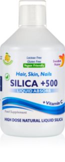 Swedish Nutra Hair, Skin, Nails Silica +500 supliment alimentar pentru păr, unghii și piele aroma Lemon 500 ml