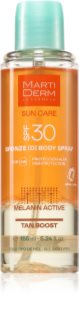 MartiDerm Sun Care Bronze D Body Spray спрей за тяло за ускоряване на тена SPF 30 155 мл.
