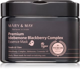 Mary&May Premium Idebenone Blackberry Complex Essence Mask hidratantna sheet maska s učvršćujućim učinkom veliko pakiranje 20 kom