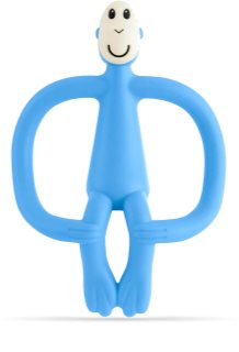 Matchstick Monkey Teething Toy and Gel Applicator rágóka 2in1 kefével Light Blue 1 db