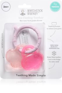 Matchstick Monkey Cooling Teether jouet de dentition effet rafraîchissant Pink/ Dusty Pink 3m+ 1 pcs