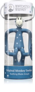 Matchstick Monkey Teething Toy and Gel Applicator gryzak ze szczoteczką 2 w 1 Stars Blue 1 szt.
