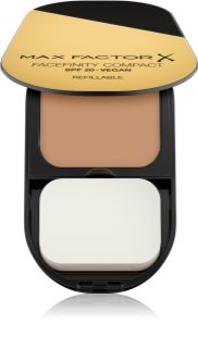 Max Factor Facefinity Refillable kompakt mattító alapozó SPF 20 árnyalat 002 Ivory 10 g