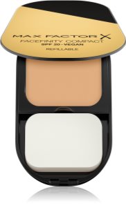 Max Factor Facefinity Refillable kompakt mattító alapozó SPF 20 árnyalat 033 Crystal Beige 10 g