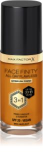 Max Factor Facefinity All Day Flawless tartós alapozó SPF 20 árnyalat W95 Hazelnut 30 ml