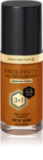 Max Factor Facefinity All Day Flawless machiaj persistent SPF 20 culoare 100 Sun Tan/ W100 Cocoa 30 ml