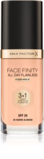 Max Factor Facefinity All Day Flawless Langaanhoudende Make-up SPF 20 Tint 45 Warm Almond 30 ml