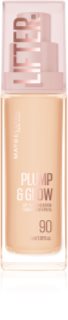 MAYBELLINE NEW YORK Lifter Plump & Glow Kirgastav jumestuskreem loomulikuks ilmeks varjund 90 30 ml
