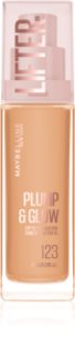 MAYBELLINE NEW YORK Lifter Plump & Glow fondotinta illuminante per un look naturale colore 123 30 ml