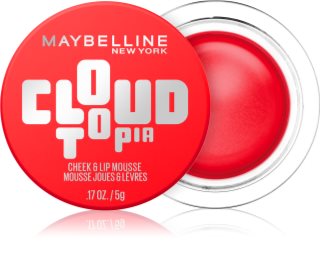 MAYBELLINE NEW YORK CloudTopia matowy kremowy róż do ust i policzków odcień 03 Divine Crimson 5 g