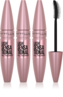 MAYBELLINE NEW YORK Lash Sensational tusz do rzęs wydłużający i pogrubiający odcień 01 - Very Black 3x9.5 ml