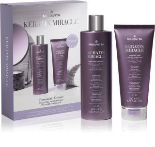 Medavita Keratin Miracle Keratin Miracle Sleek Hair Kit set cadou pentru netezirea parului