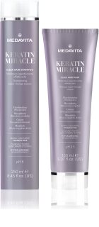 Medavita Keratin Miracle Sleek Hair Kit set pentru catifelarea si hranirea parului uscat si indisciplinat