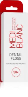 MEDIBLANC Dental Floss For Braces Zahnseide für Zahnklammern und Zahnersatz 50 St.