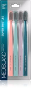 MEDIBLANC Toothbrush Super Soft escova de dentes com cerdas prateadas