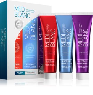 MEDIBLANC Whitening Toothpastes Set conjunto com efeito branqueador 3x100 ml