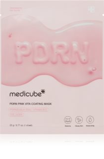 medicube PDRN Pink Vita Coating Mask szövet arcmaszk a ráncok ellen élénkítő hatással 22 g