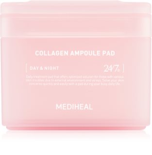 MEDIHEAL Collagen Ampoule Pad tonizujące płatki do twarzy do nawilżenia i ujędrnienia skóry 100 szt.
