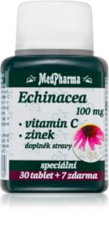 MedPharma Echinacea 100 mg + vitamin C + zinok tablety na podporu imunitného systému, pre krásnu pleť a nechty
