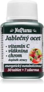 MedPharma Jablečný ocet + vláknina + vitamin C + chrom tablety pro podporu metabolismu