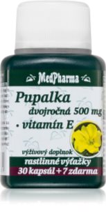 MedPharma Pupalka dvouletá 500 mg + vitamin E tobolky pro podporu ochrany buněk před oxidativním stresem