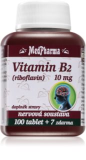 MedPharma Vitamin B2 (riboflavin) 10 mg tablety pro podporu činnosti nervové soustavy 107 tbl