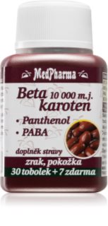 MedPharma Beta karoten 10000 m.j.Panthenol + PABA tobolky pro zdraví zraku a pokožky