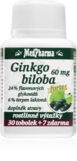 MedPharma Ginkgo biloba 60 mg FORTE tobolky pro podporu krevního oběhu a kognitivních funkcí