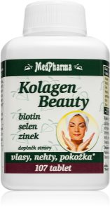 MedPharma Kolagen Beauty biotin, selen, zinek tablety pro krásné vlasy, pleť a nehty 107 tbl
