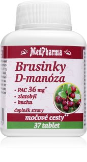 MedPharma Brusinky D-manóza tablety pro podporu zdraví močových cest 37 tbl