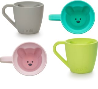 Melii Silicone Bear Mug bögre Blue & Mint 2x145 ml