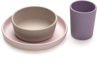 Melii Feeding Set etetőkészlet Pink, Purple, Grey 3 db