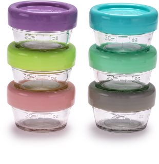 Melii Glass Food Container élelmiszer tároló doboz 6x59 ml