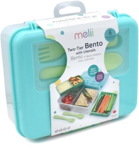 Melii Bento Box Lõunakarp Blue, Mint, Lime 1446 ml