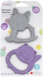 Melii Teethers bijtring Bulldog & Cat 2 st