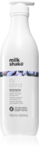 milk_shake® Icy Blond Shampoo σαμπουάν που εξουδετερώνει τους κίτρινους τόνους για ξανθά μαλλιά