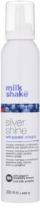 Milk Shake Silver Shine Krämig mousse för blont hår för neutralisering av gula toner 200 ml