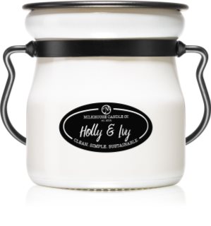 Milkhouse Candle Co. Creamery Holly & Ivy lumânare parfumată Cream Jar 142 g