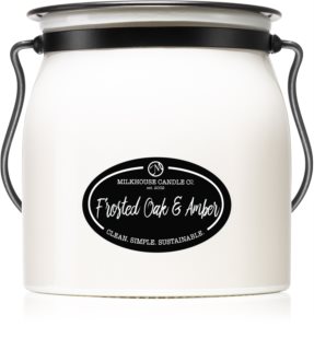 Milkhouse Candle Co. Creamery Frosted Oak & Amber vela perfumada Butter Jar 454 g